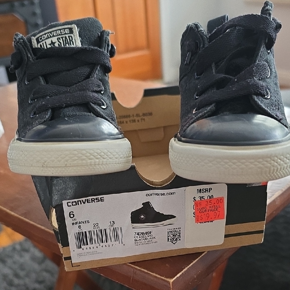 Converse Kids Black and White Sneakers